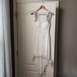 B. Darlin Elegant White and Silver Dress